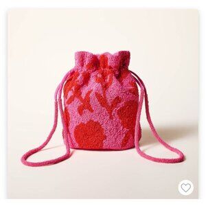 Kate Spade x Target Beaded Classic Rose‎ Pink and Red Drawstring Bucket Bag